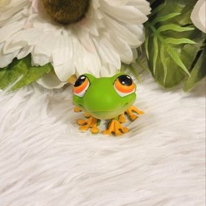 Littlest Pet Shop Authentic LPS #50 Green Tree Frog Orange Eyes Hasbro
